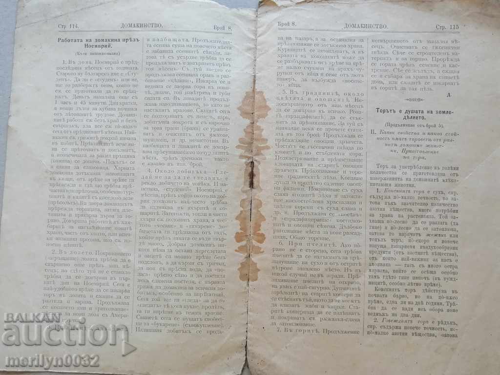 Πολύ σπάνιο περιοδικό νοικοκυριών 1903 με τιμή 39.00 BGN | € 19.94 Πολύ σπάνιο περιοδικό νοικοκυριών 1903 με τιμή 39.00 BGN | € 19.94