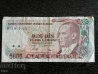 Bancnotă - Turcia - 5000 de lire sterline 1970