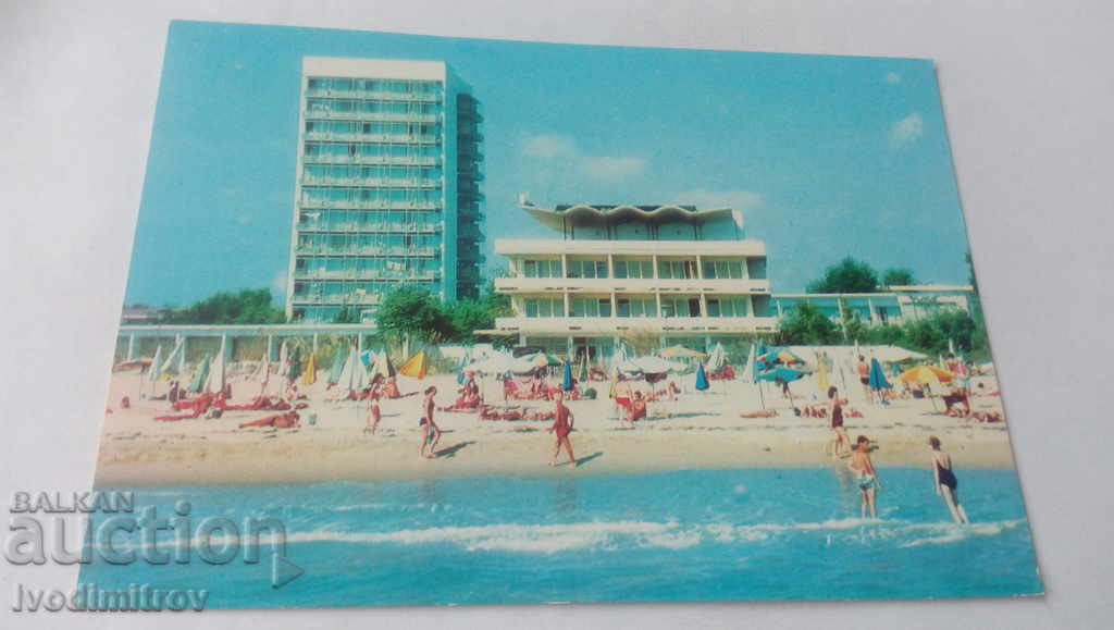 Пощенска картичка Слънчев бряг Плаж 1977