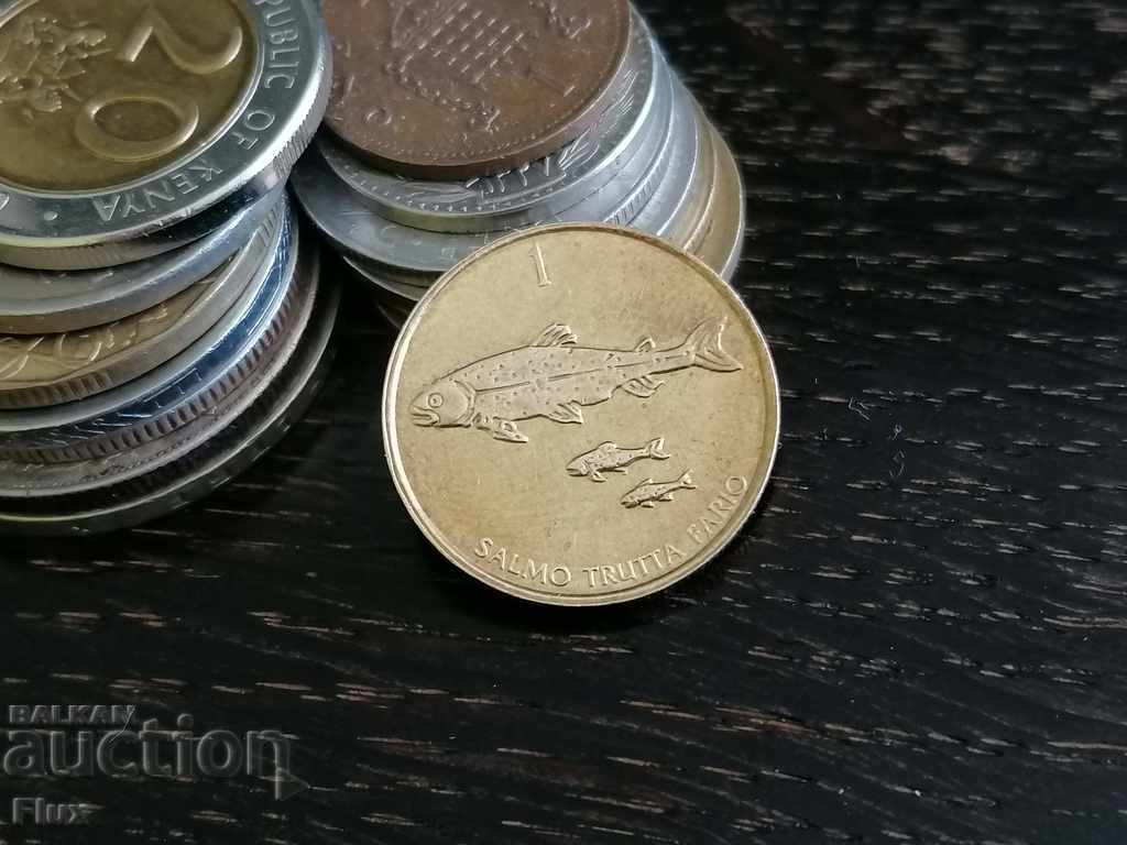 Coin - Slovenia - 1 tolar 2001 with price 0.80 BGN | € 0.41 Coin - Slovenia - 1 tolar 2001 with price 0.80 BGN | € 0.41