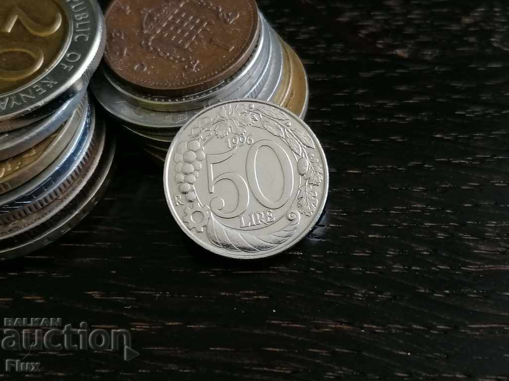 Moneda - Italia - 50 de lire sterline 1996.