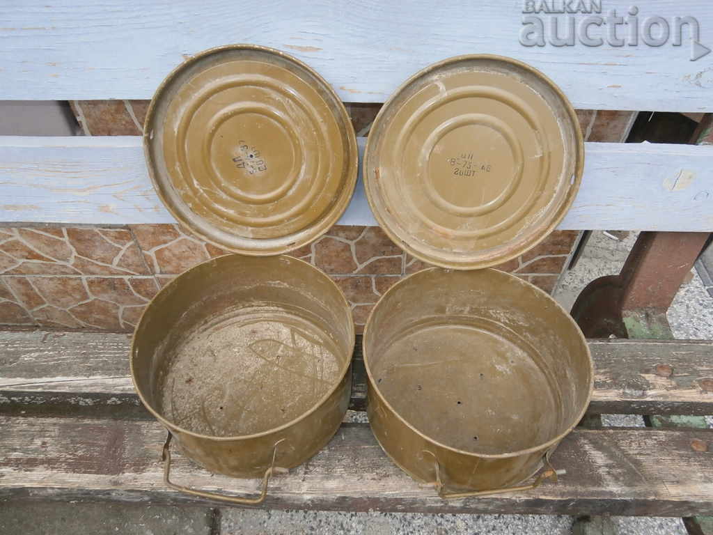 old metal military boxes lot - 5 old metal military boxes lot - 5