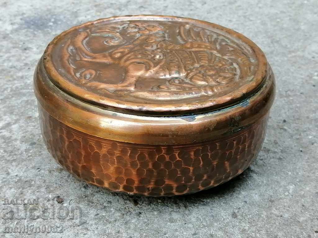 Copper jewelry box, copper container, copper vessel with price 78.00 BGN | € 39.88 Copper jewelry box, copper container, copper vessel with price 78.00 BGN | € 39.88