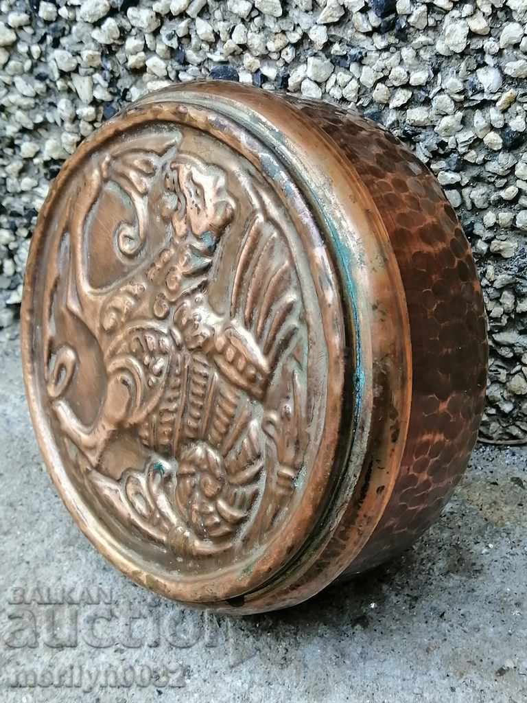 Auction Copper jewelry box, copper container, copper vessel Auction Copper jewelry box, copper container, copper vessel