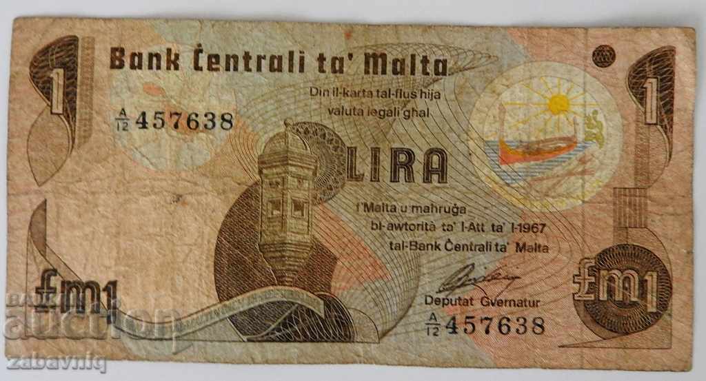 1 lire 1967. Malta rară