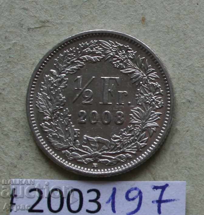 1/2 франк 2008  Швейцария