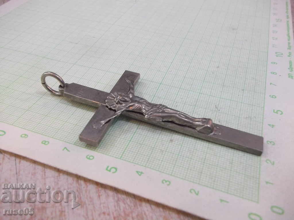 Cross with the crucifix made of white metal - 27.67 g. with price 20.00 BGN | € 10.23 Cross with the crucifix made of white metal - 27.67 g. with price 20.00 BGN | € 10.23
