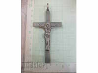 Cross with the crucifix made of white metal - 27.67 g.