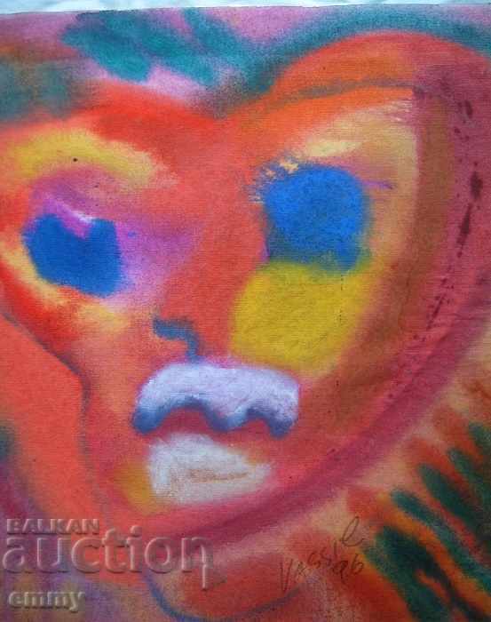 Auction Watercolor drawing Vasil Ganchev 1996 signed dated Auction Watercolor drawing Vasil Ganchev 1996 signed dated