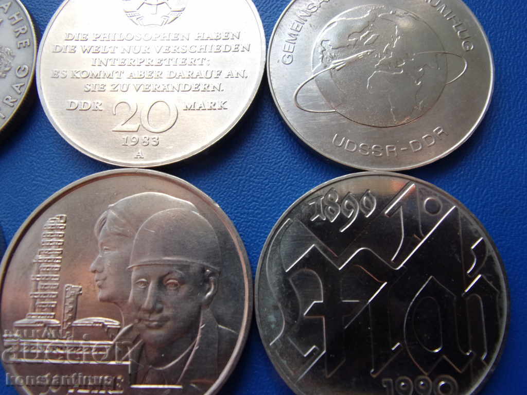 Delivery of GDR 4 x 10 and 2 x 20 Mark 1975-1990 UNC Rare Delivery of GDR 4 x 10 and 2 x 20 Mark 1975-1990 UNC Rare