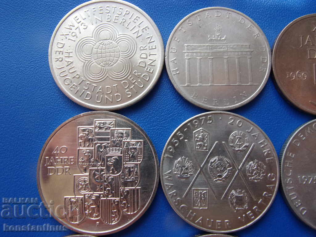 GDR 3 x 5 - 5 x 10 și 4 x 20 Mark 1969-1989 UNC Rare cu preț € 38.35 | 75.01 BGN GDR 3 x 5 - 5 x 10 și 4 x 20 Mark 1969-1989 UNC Rare cu preț € 38.35 | 75.01 BGN