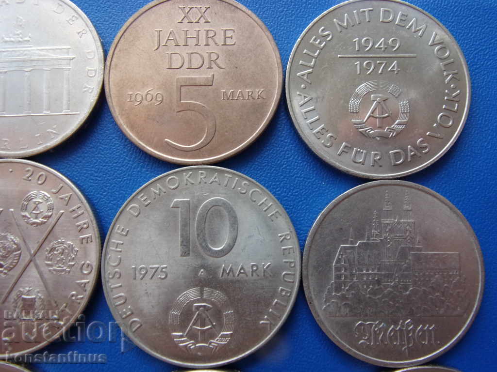Licitație GDR 3 x 5 - 5 x 10 și 4 x 20 Mark 1969-1989 UNC Rare Licitație GDR 3 x 5 - 5 x 10 și 4 x 20 Mark 1969-1989 UNC Rare