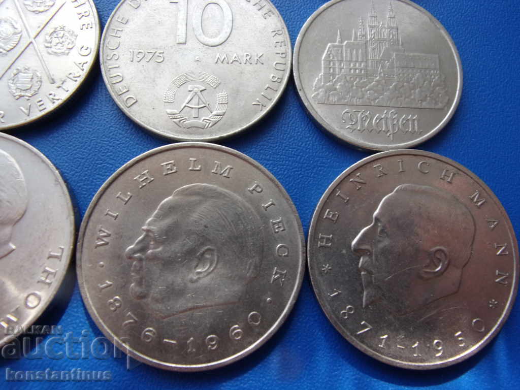 Livrarea GDR 3 x 5 - 5 x 10 și 4 x 20 Mark 1969-1989 UNC Rare Livrarea GDR 3 x 5 - 5 x 10 și 4 x 20 Mark 1969-1989 UNC Rare