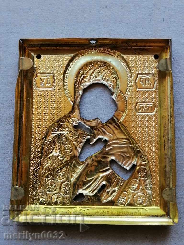 Bronze fitting of Russian icon, religion, cross Jesus with price 39.00 BGN | € 19.94