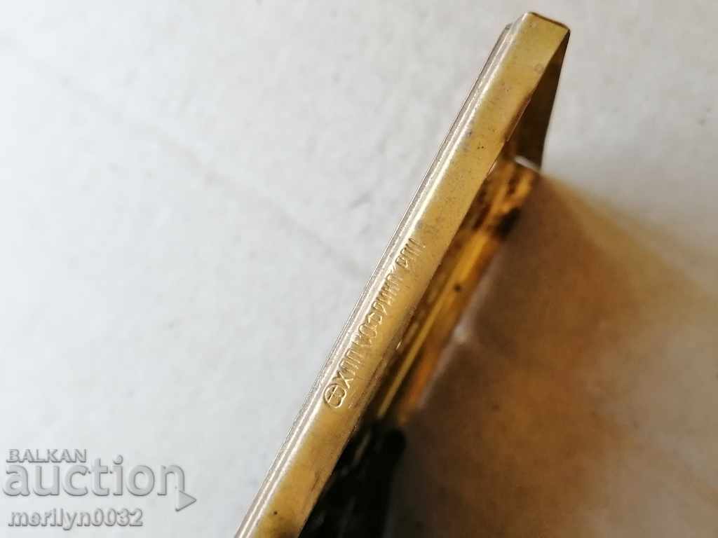 Bronze fitting of Russian icon, religion, cross Jesus - 5