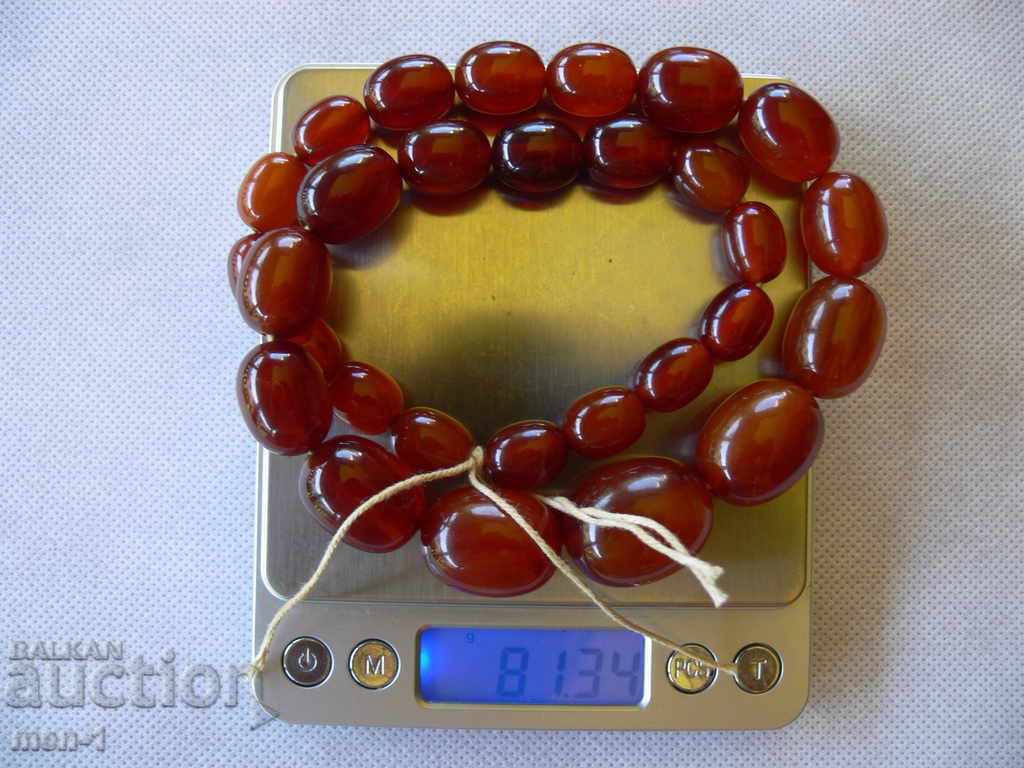 OLD AMBER NECKLACE - 5 OLD AMBER NECKLACE - 5