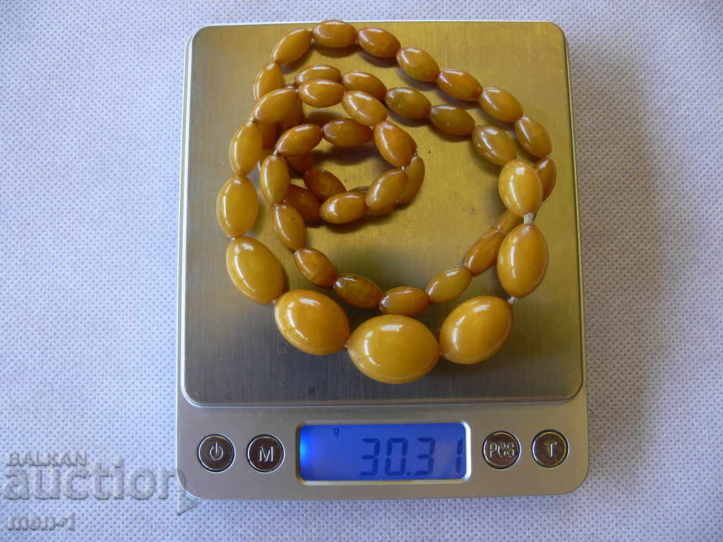 OLD AMBER NECKLACE - 5 OLD AMBER NECKLACE - 5