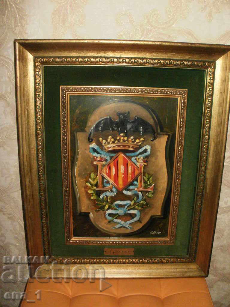 COAT OF ARMS of the city of Valencia by the Spanish artist Antonio Serer COAT OF ARMS of the city of Valencia by the Spanish artist Antonio Serer