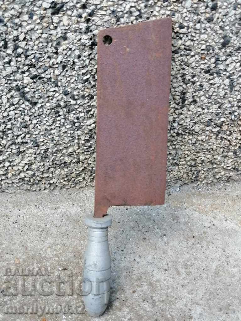 Old forged saber, ax, pole, blade, wrought iron