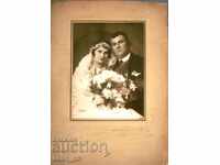 Παλιό σκληρό χαρτόνι φωτογραφιών γάμου