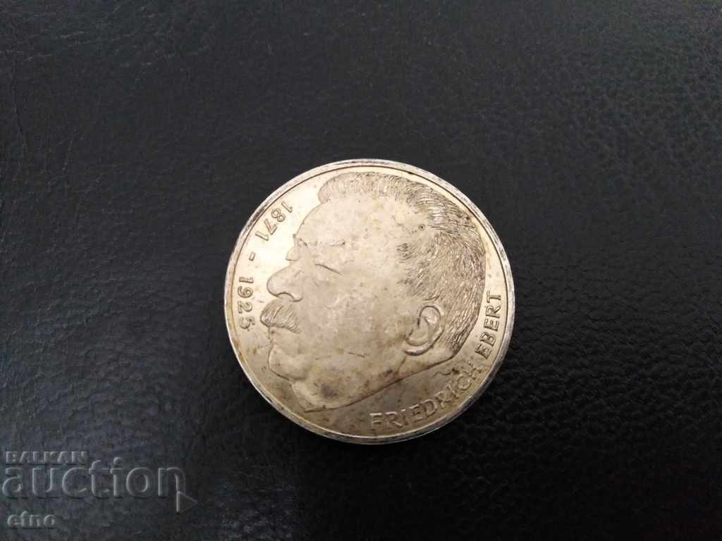 5 DEUTSCHE MARK 1975 FRIDRICH EBERT, SILVER 625 - 5 5 DEUTSCHE MARK 1975 FRIDRICH EBERT, SILVER 625 - 5