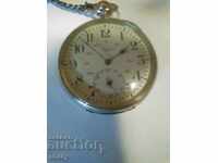 Pocket silver watch Longin