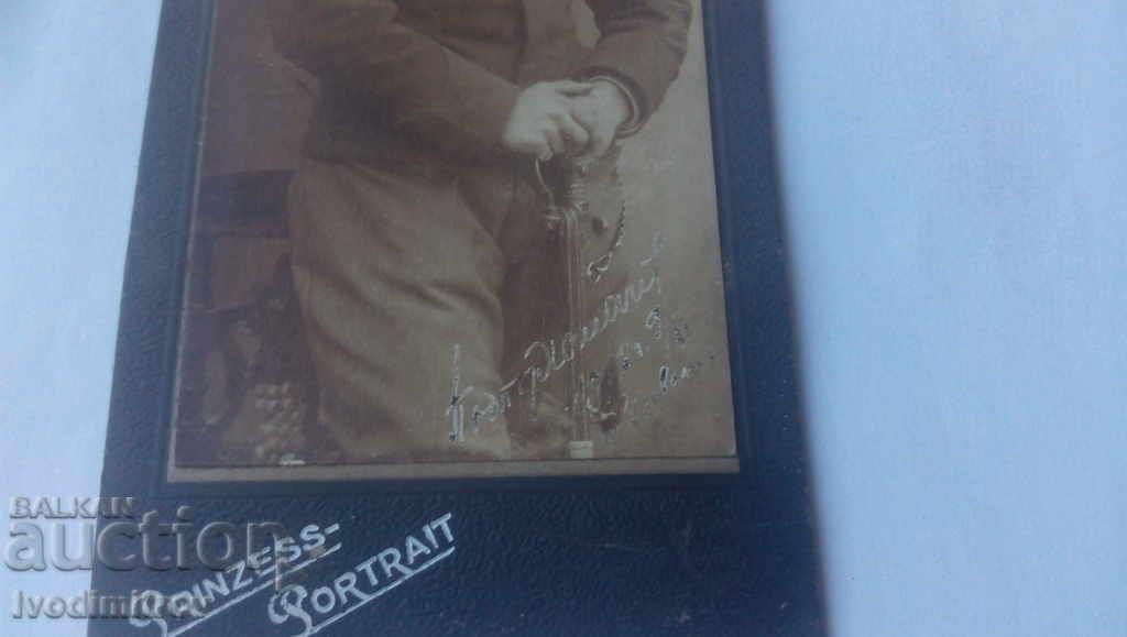 Auction Photo Officer with a parade sword Cardboard Auction Photo Officer with a parade sword Cardboard