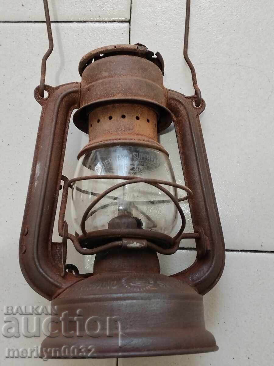 Old German lantern, lamp, spotlight lamp