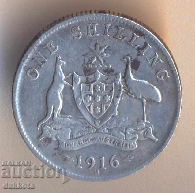 șiling australian 1916, argint
