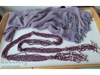 Голям мънистена колан и кърпа,шал с мъниста