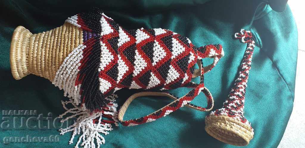RARE Galama ART Beaded bottle - 7