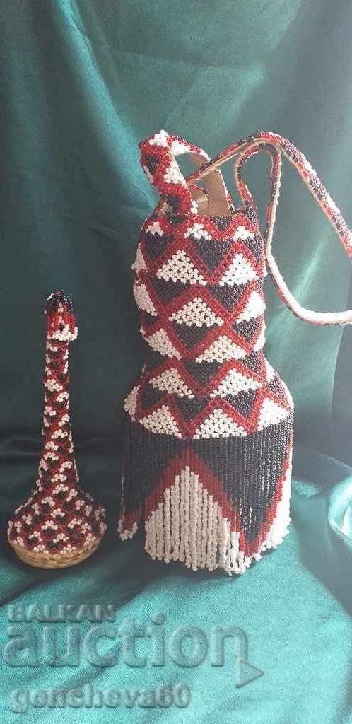 RARE Galama ART Beaded bottle