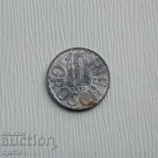 Austria 10 Grosz 1973