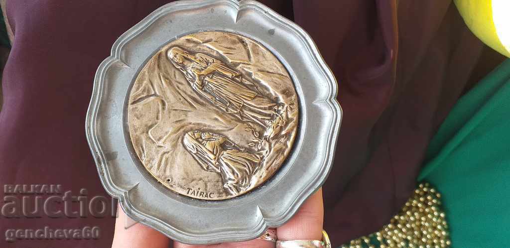 Auction  Metal wall plate TAIRAC/signature