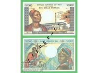 (¯`'•.¸(reproduction) SMALL 10,000 francs 1984 UNC¸.•'´¯)
