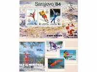 North Korea 1983 Winter Olympic Games Sarajevo 3v. + 2 approx