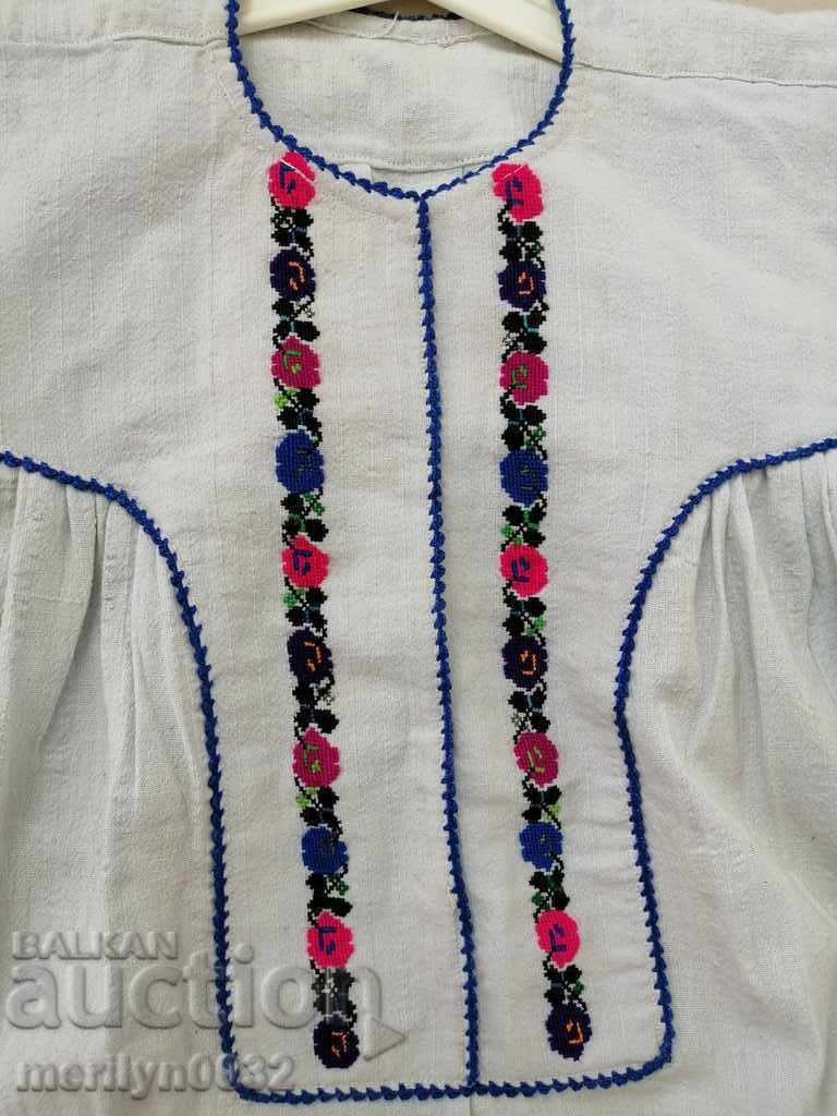 Licitație Cămașă bătrână broderie manuală chenar șezlong costum sukman