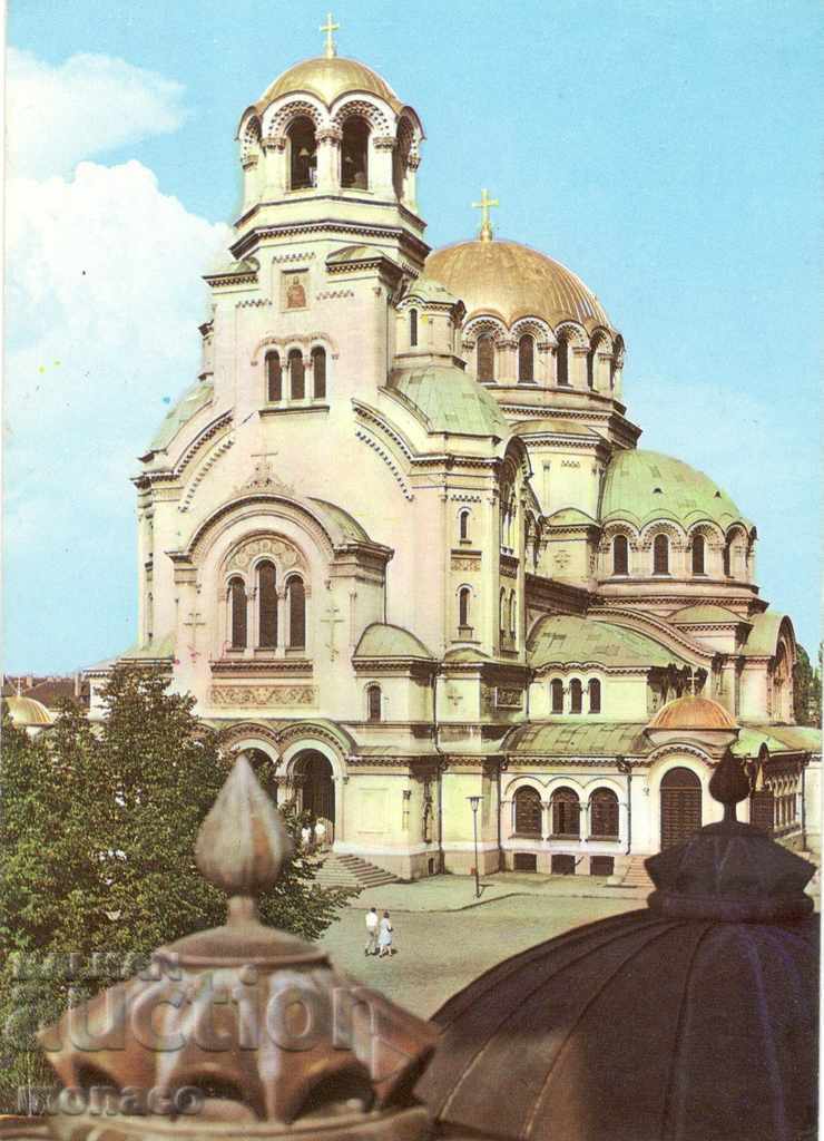 Παλιά καρτ-ποστάλ - Σόφια, καθεδρικός ναός του Αλεξάντερ Νέβσκι