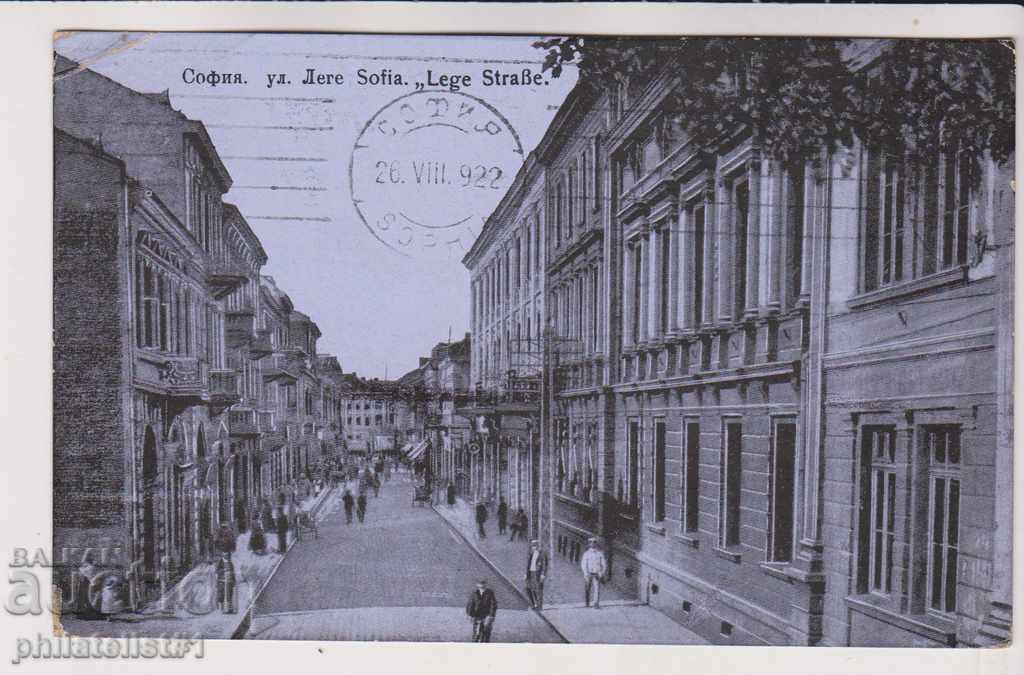 СТАРА СОФИЯ ок 1922 КАРТИЧКА ул. "Леге"  104