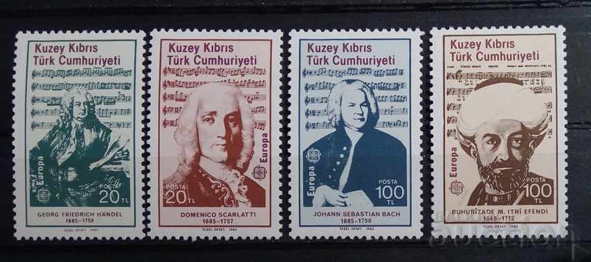 Turkish Cyprus 1985 Europe CEPT Music / Composers MNH