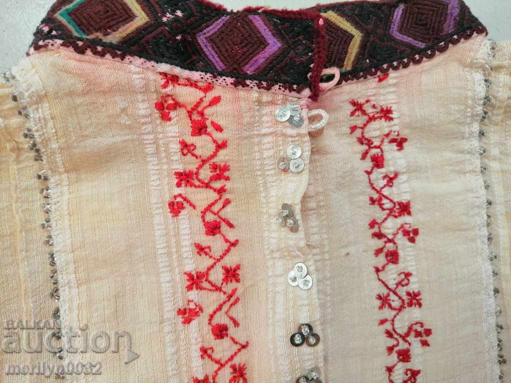 Licitație Cămașă bătrână broderie manuală chenar șezlong costum sukman