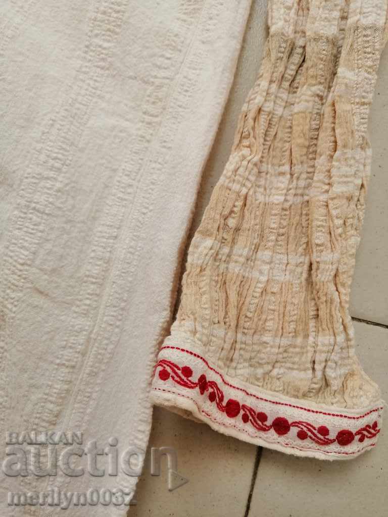 Cămașă bătrână broderie manuală chenar șezlong costum sukman - 7