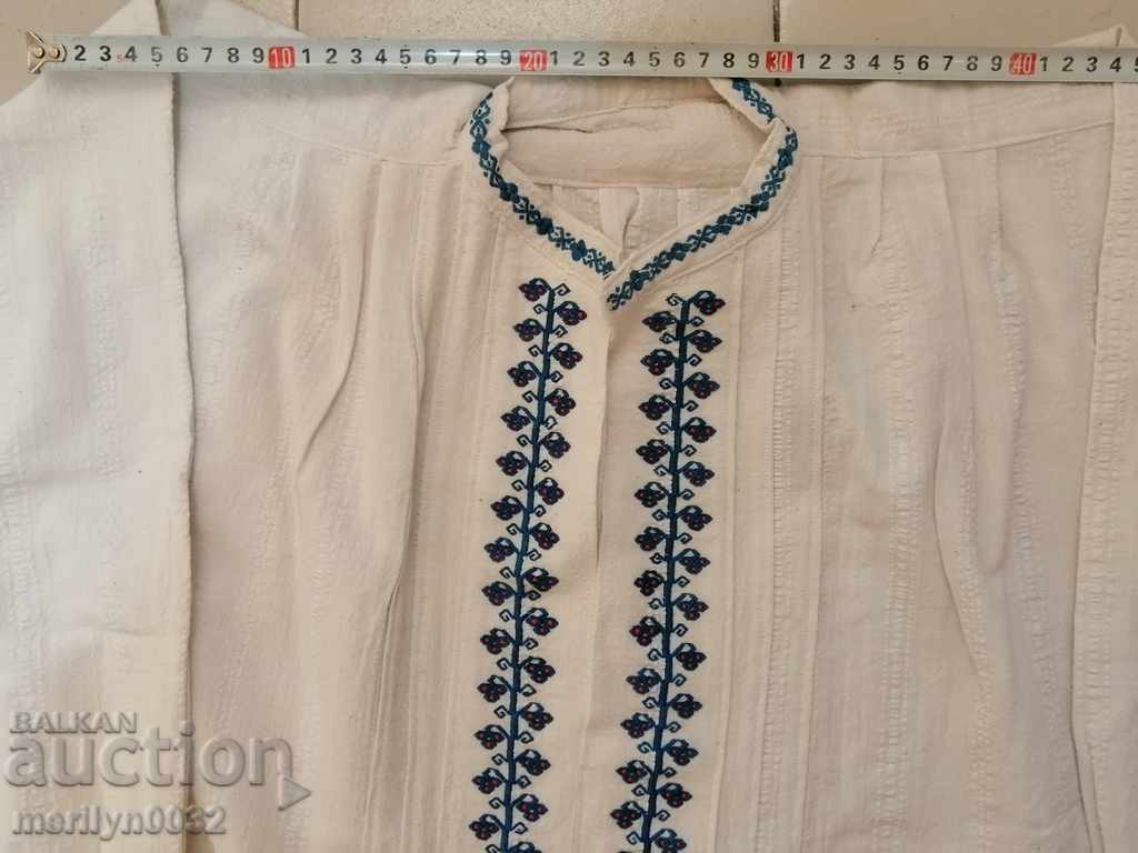 Cămașă țesută bărbați, broderie bulgară, broderie costum popular - 5
