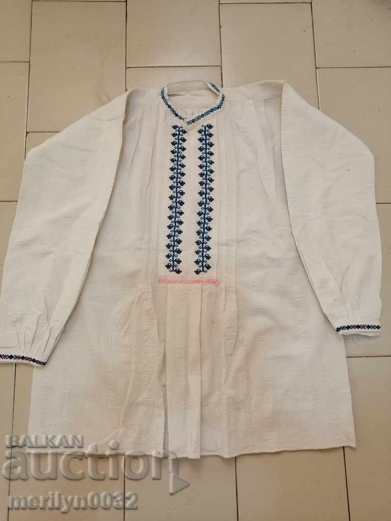 Cămașă țesută bărbați, broderie bulgară, broderie costum popular - 7