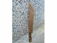 Old forged knife without black doodles, blade