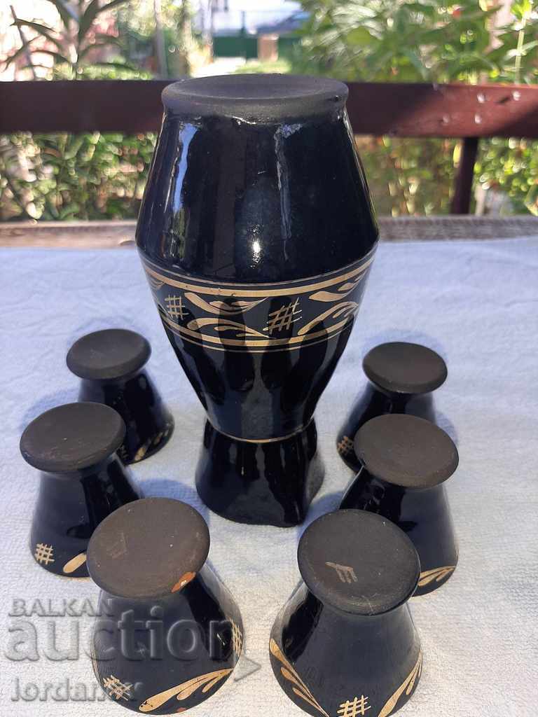 Auction  Old brandy service.