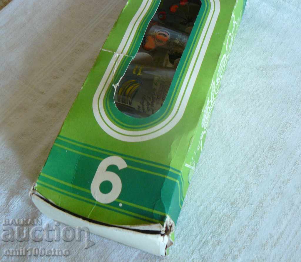 Service 6 glasses with recipes fruit juices Romania - 6 Service 6 glasses with recipes fruit juices Romania - 6