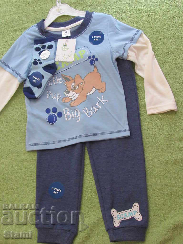 Set for a boy of 3 parts Disny, new, for 1 1 / 2- 2 years with price 25.00 BGN | € 12.78 Set for a boy of 3 parts Disny, new, for 1 1 / 2- 2 years with price 25.00 BGN | € 12.78