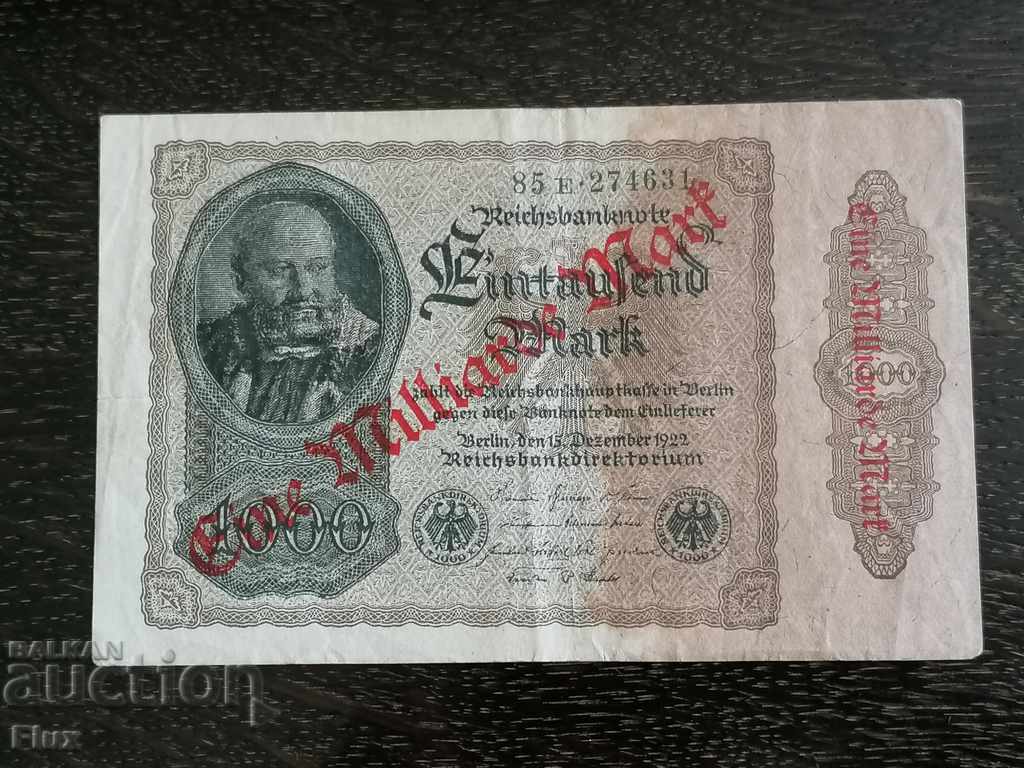 Bancnotă - Germania - 1 000 000 000 de mărci 1922