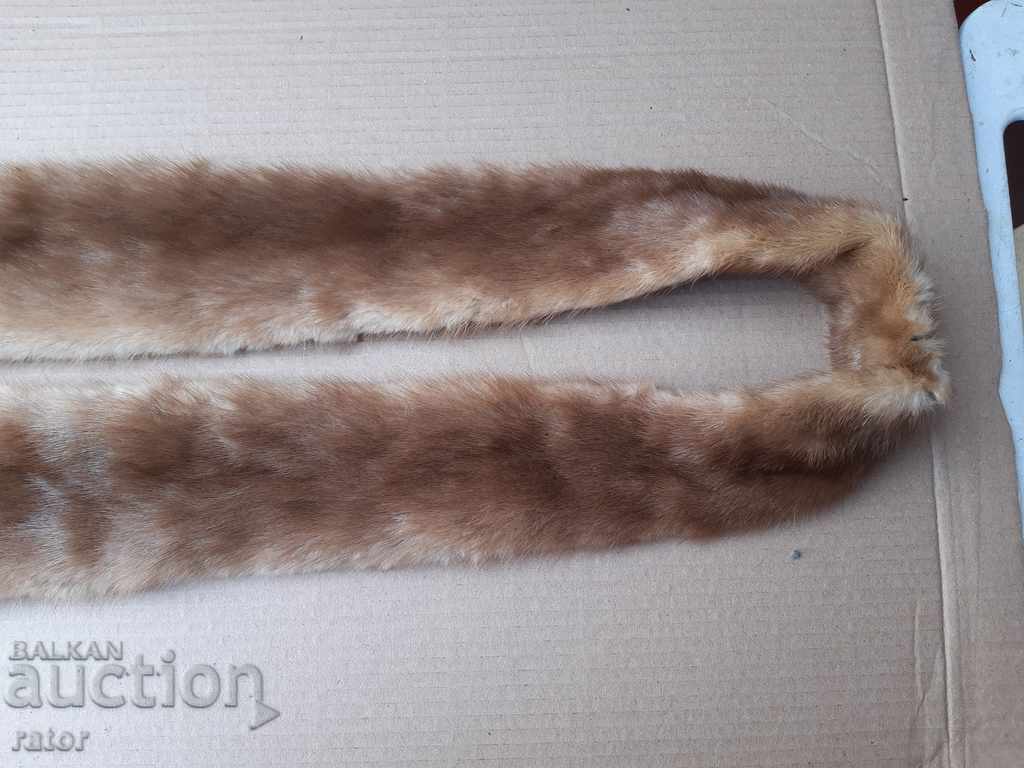 Auction Leather collar - squirrel, mink, goldfinch Auction Leather collar - squirrel, mink, goldfinch